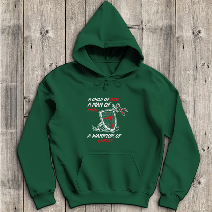 Child of God Man of Faith Warrior of Christ - Christlicher Herren Hoodie