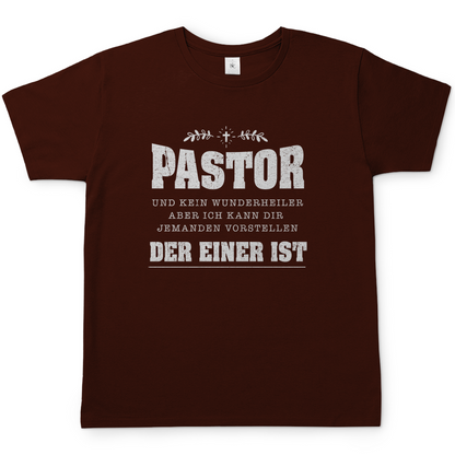 Pastor und kein Wunderheiler christliches Herren T-Shirt