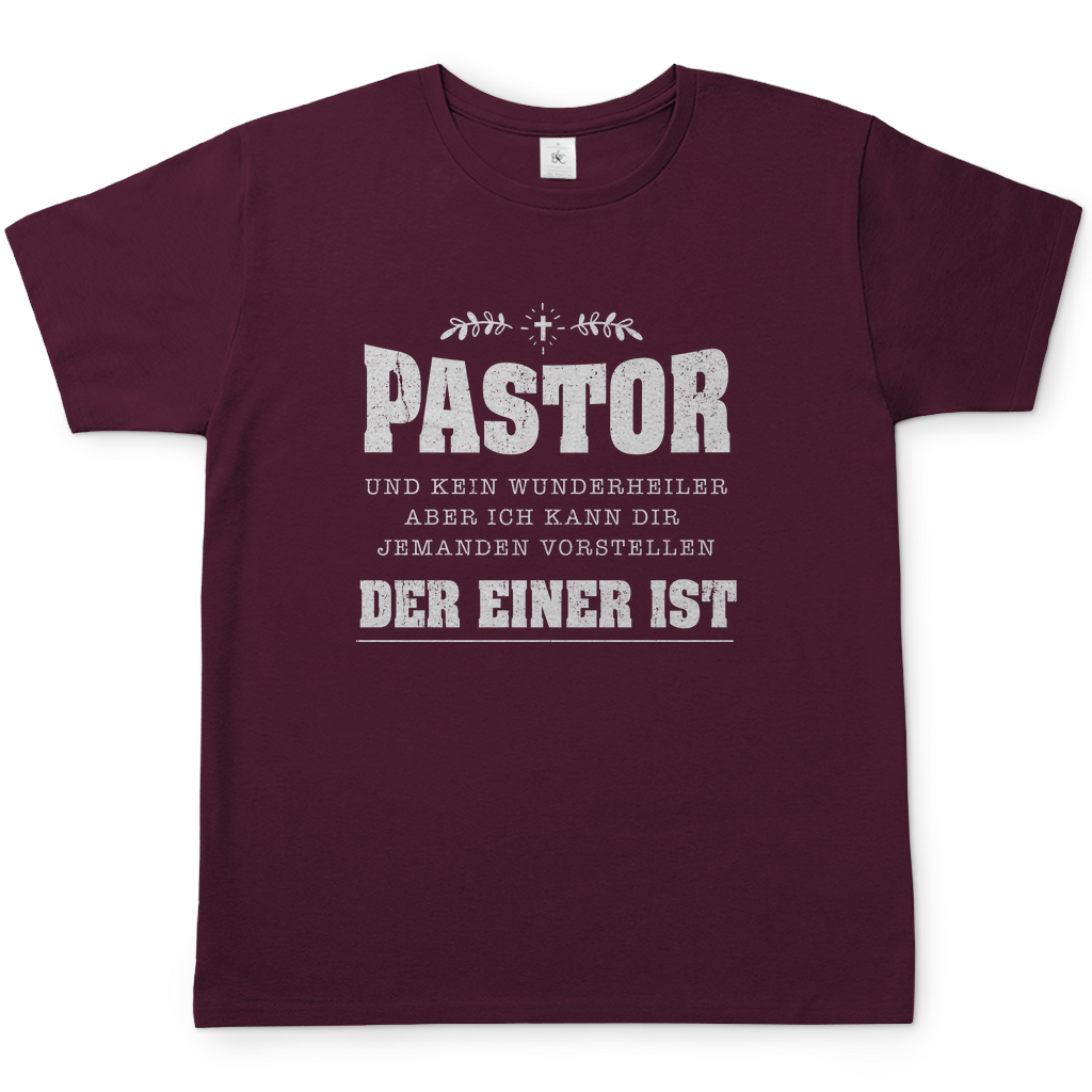 Pastor und kein Wunderheiler christliches Herren T-Shirt