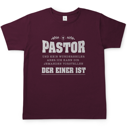 Pastor und kein Wunderheiler christliches Herren T-Shirt