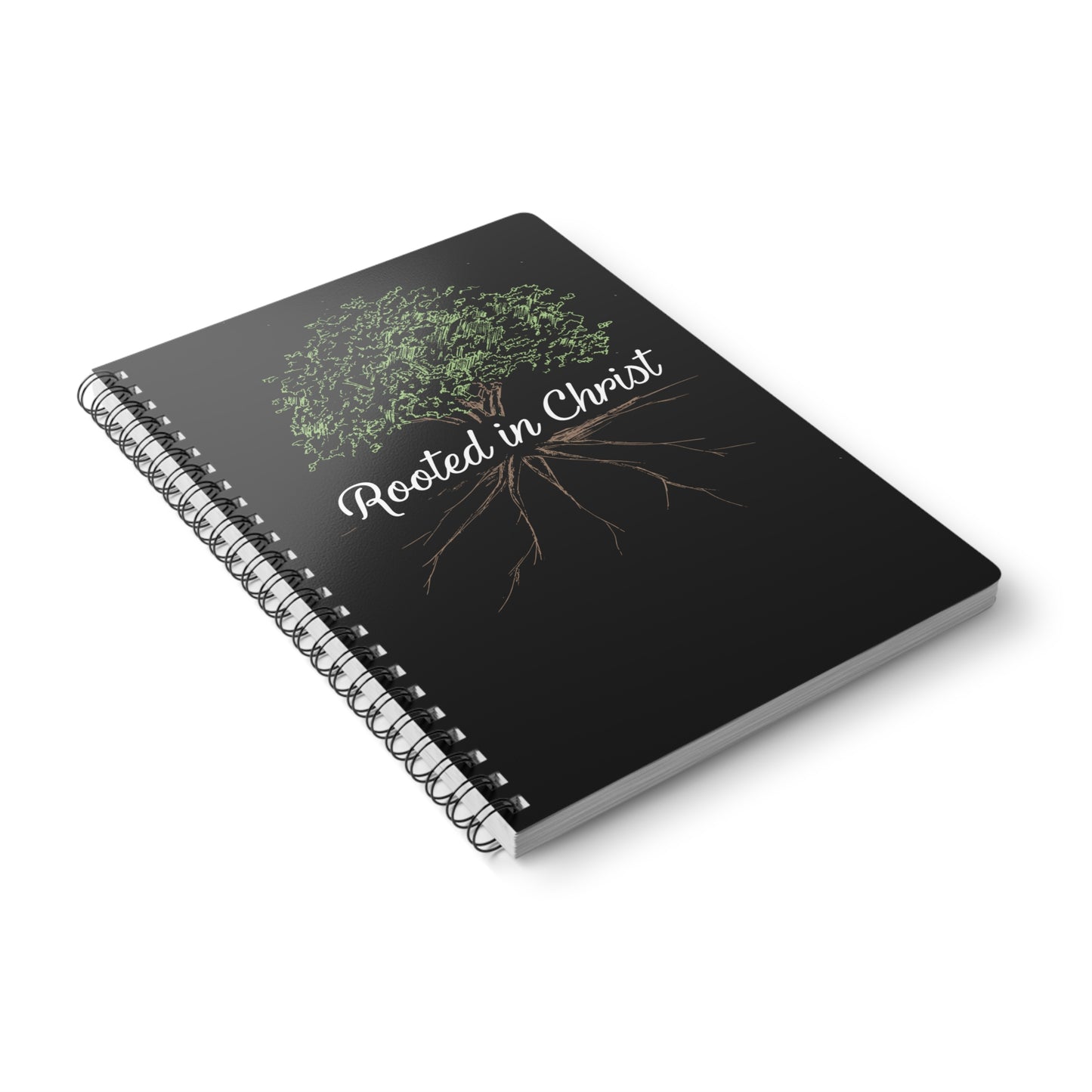 Rooted in Christ | Christliches Notizbuch Schwarz | Christliche Geschenke | Gesegnet