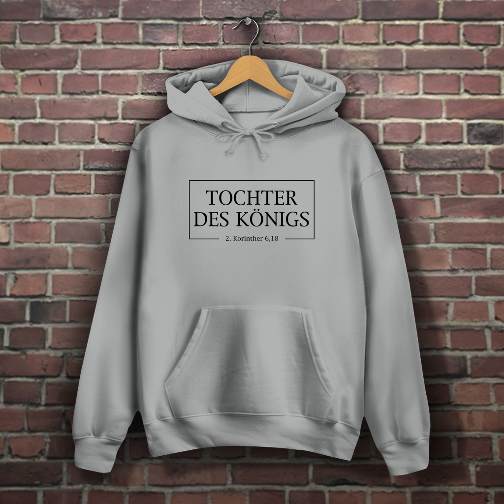 Tochter des Königs Schwarz - Christlicher Damen Hoodie