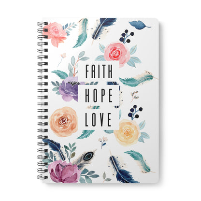 Faith Hope Love Notizbuch Ringbindung A5