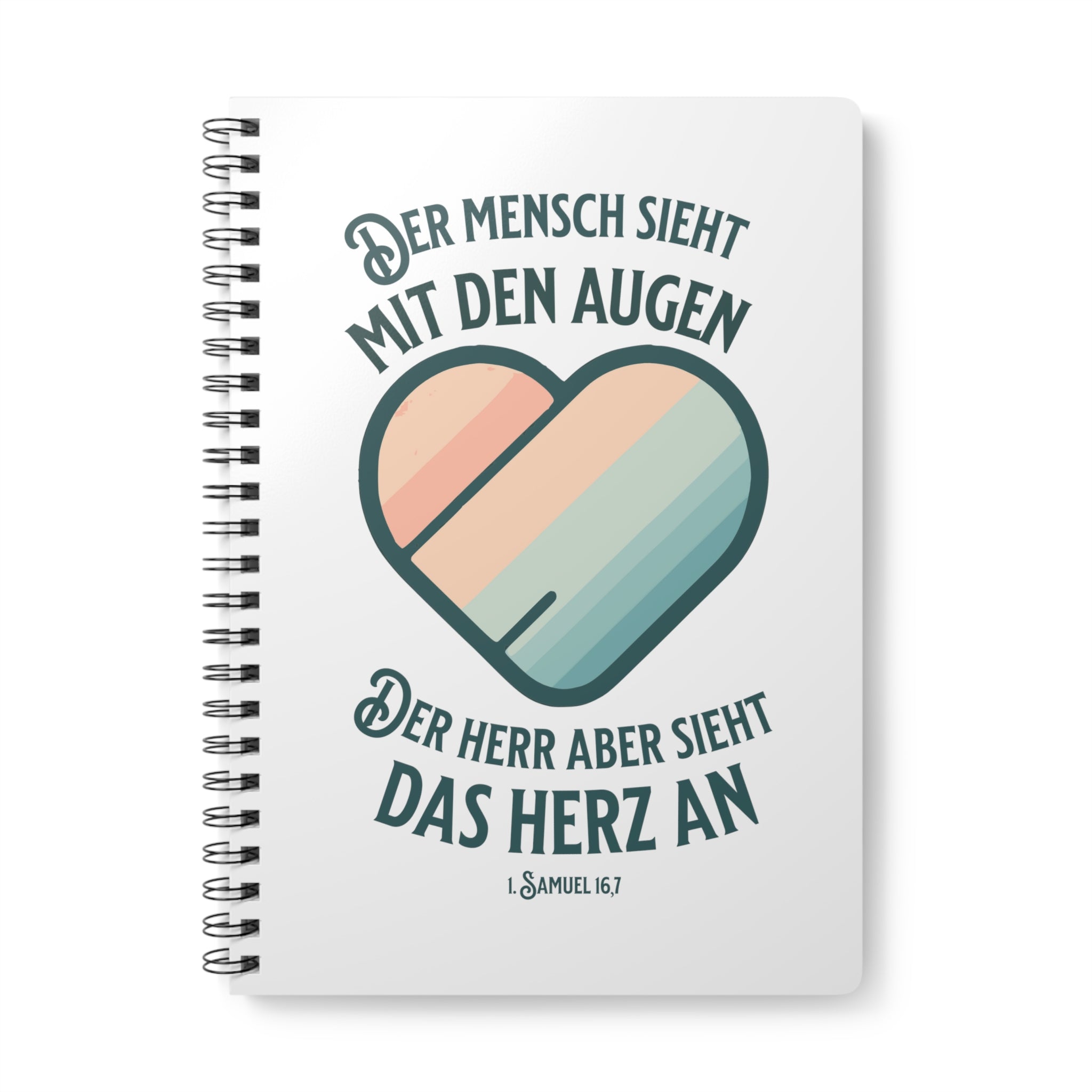 Der Herr sieht das Herz an Notizbuch Ringbindung A5