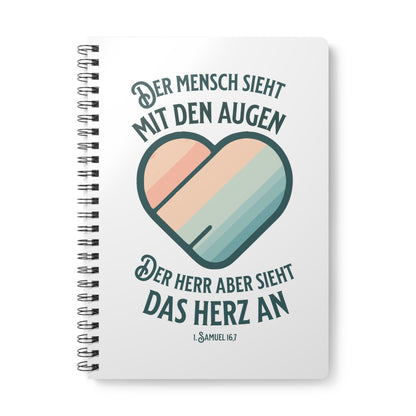 Der Herr sieht das Herz an Notizbuch Ringbindung A5