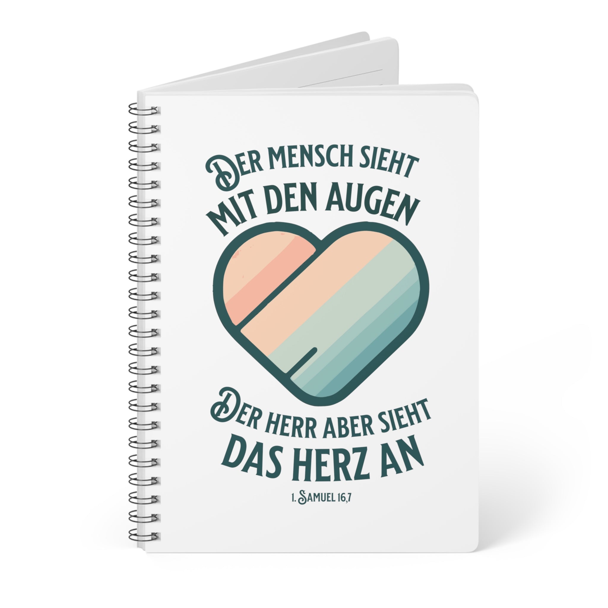Der Herr sieht das Herz an Notizbuch Ringbindung A5