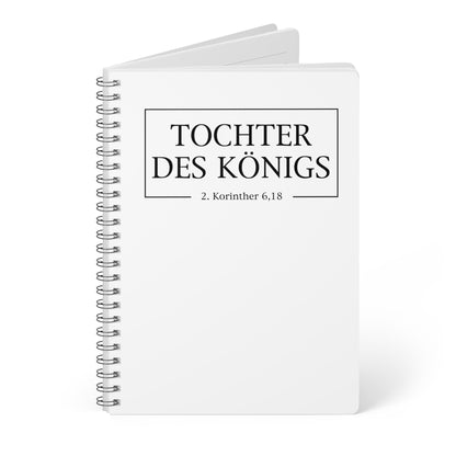 Tochter des Königs 2. Korinther 6,18 | Christliches Notizbuch Weiß | Christliche Geschenke | Gesegnet