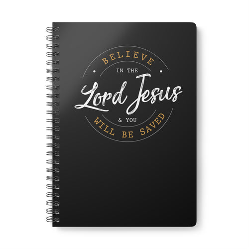 Believe in the Lord Jesus | Christliches Notizbuch Schwarz | Christliche Geschenke | Gesegnet