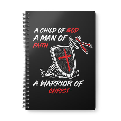 Child of God Warrior of Faith | Christliches Notizbuch Schwarz | Christliche Geschenke | Gesegnet