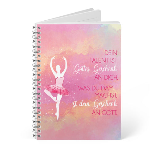 Dein Talent ist Gottes Geschenk Notizbuch Ringbindung A5