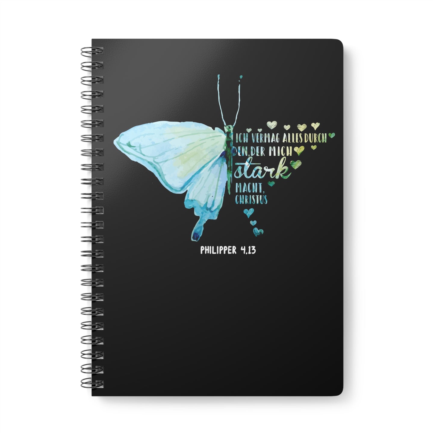 Philipper 4,13 Schmetterling | Christliches Notizbuch | Christliche Geschenke | Gesegnet