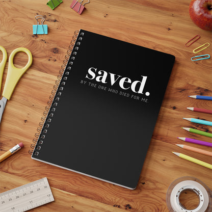 Saved by Grace | Christliches Notizbuch Schwarz | Christliche Geschenke | Gesegnet