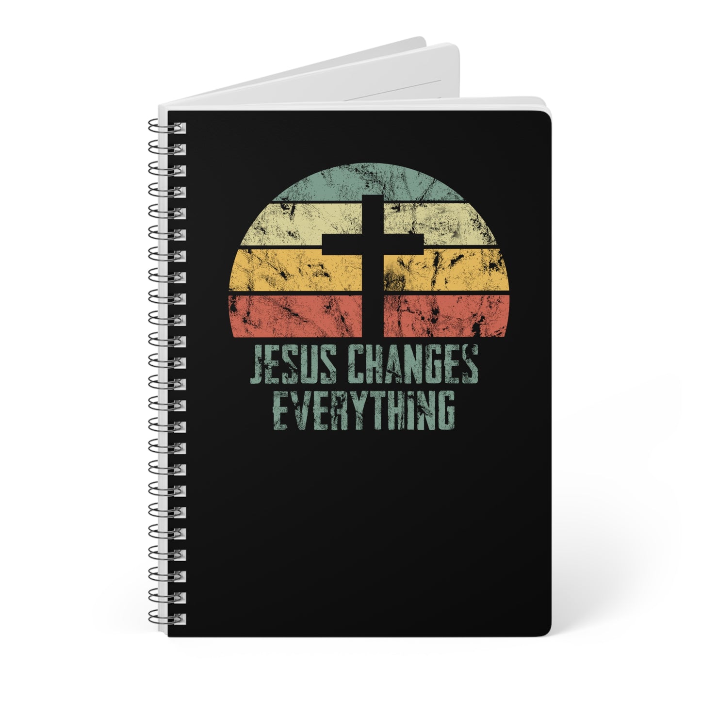 Jesus Changes Everything | Christliches Notizbuch Schwarz | Christliche Geschenke | Gesegnet