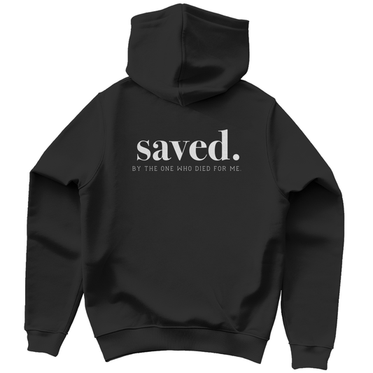 Saved - Backprint Christlicher Herren Hoodie