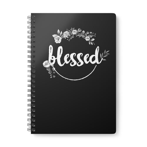 Blessed Floral | Christliches Notizbuch Schwarz | Christliche Geschenke | Gesegnet