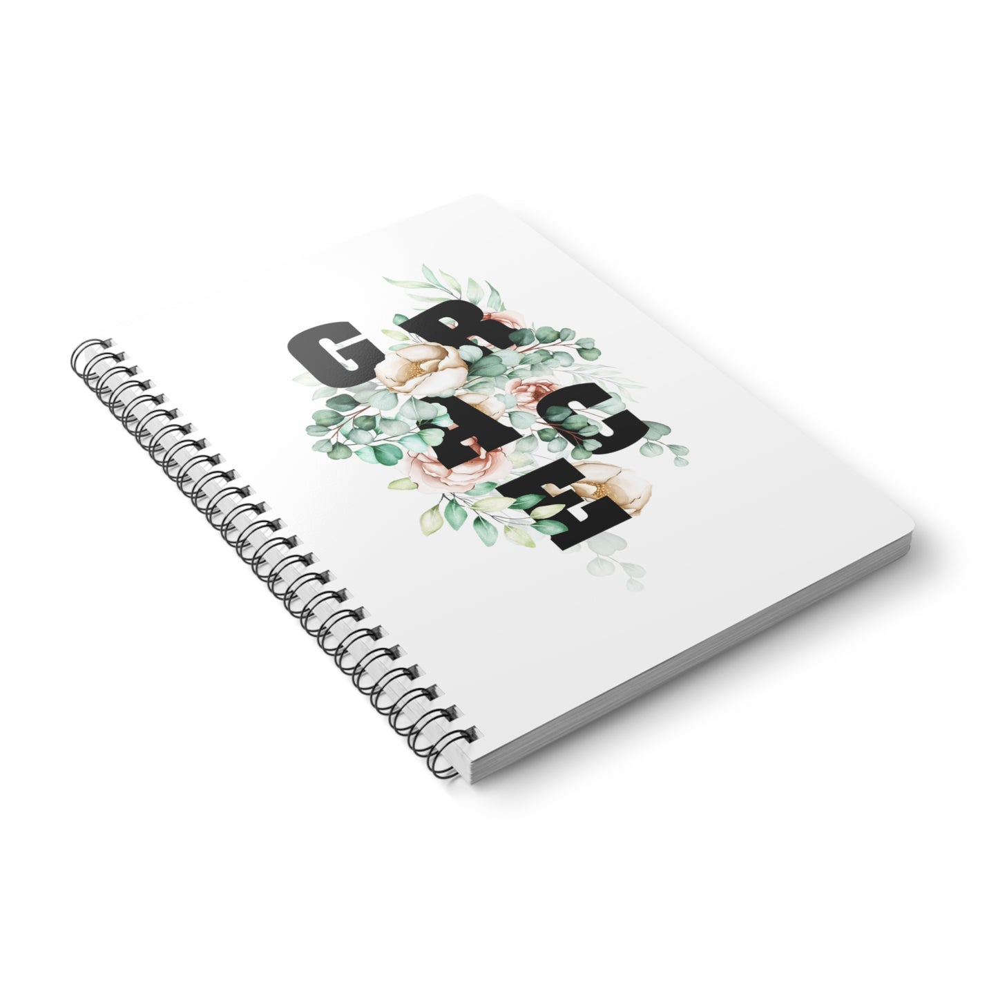 Grace Floral Blumendesign Notizbuch Ringbindung A5