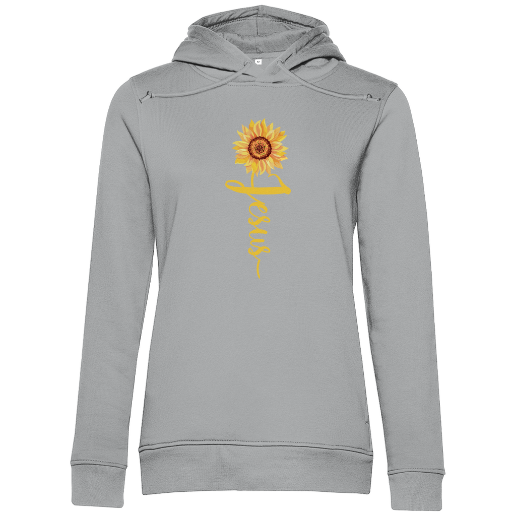 Jesus Sonnenblume christlicher Damen Premium Bio Hoodie