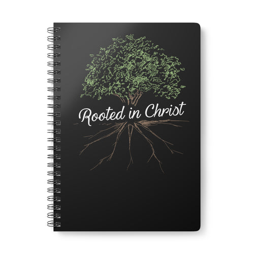 Rooted in Christ | Christliches Notizbuch Schwarz | Christliche Geschenke | Gesegnet