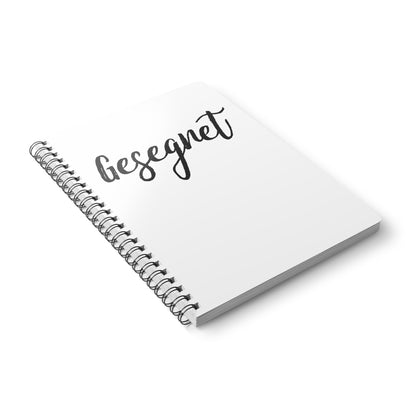 Gesegnet | Christliches Notizbuch Weiß | Christliche Geschenke | Gesegnet