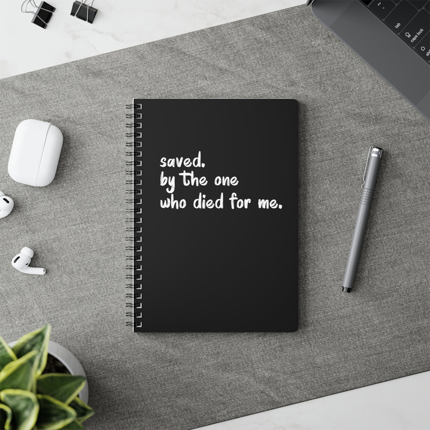 Saved | Christliches Notizbuch | Christliche Geschenke | Gesegnet