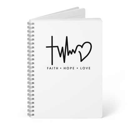 Faith Hope Love | Christliches Notizbuch Weiß | Christliche Geschenke | Gesegnet