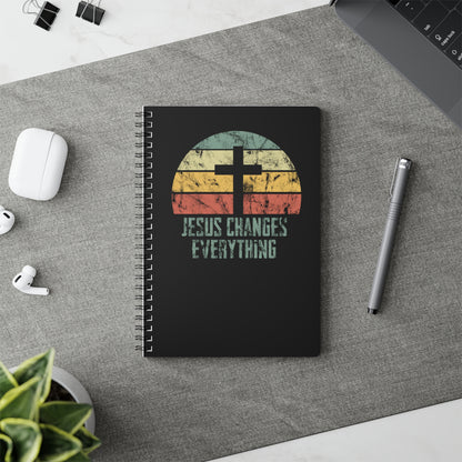 Jesus Changes Everything | Christliches Notizbuch Schwarz | Christliche Geschenke | Gesegnet