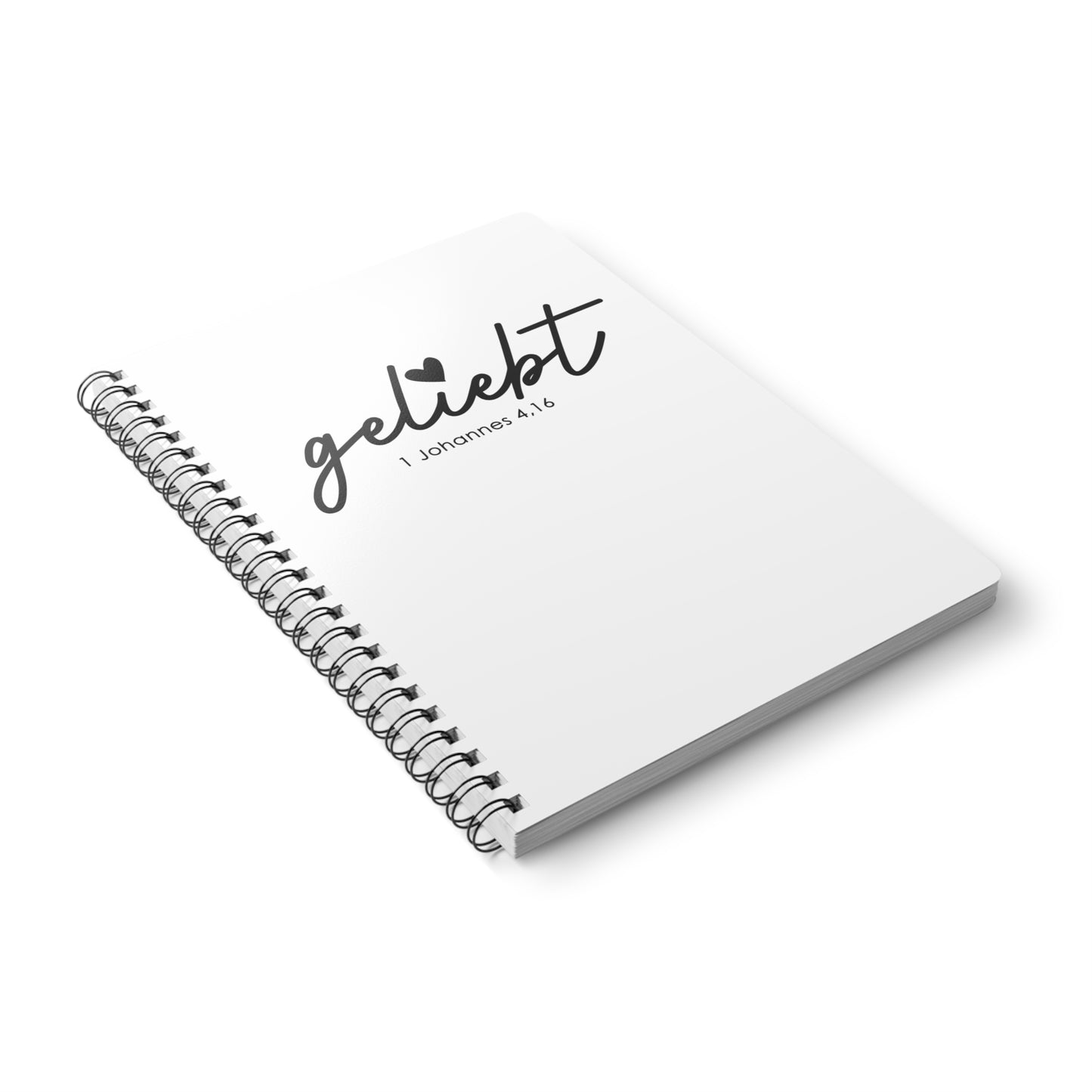 Geliebt 1. Johannes 4,16 | Christliches Notizbuch Weiß | Christliche Geschenke | Gesegnet