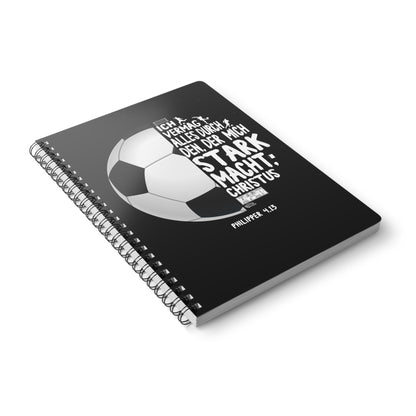 Philipper 4,13 Fußball | Christliches Notizbuch | Christliche Geschenke | Gesegnet