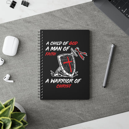 Child of God Warrior of Faith | Christliches Notizbuch Schwarz | Christliche Geschenke | Gesegnet