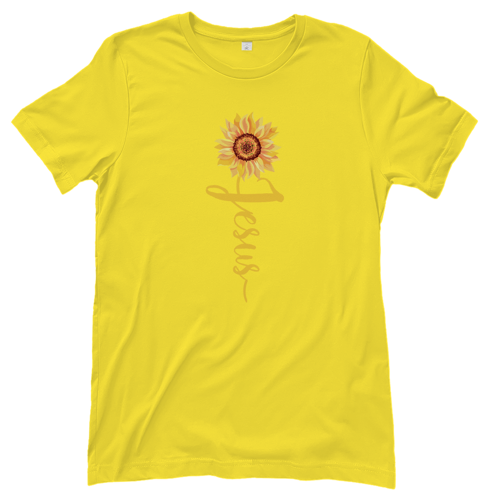 Jesus Sonnenblume christliches Damen T-Shirt
