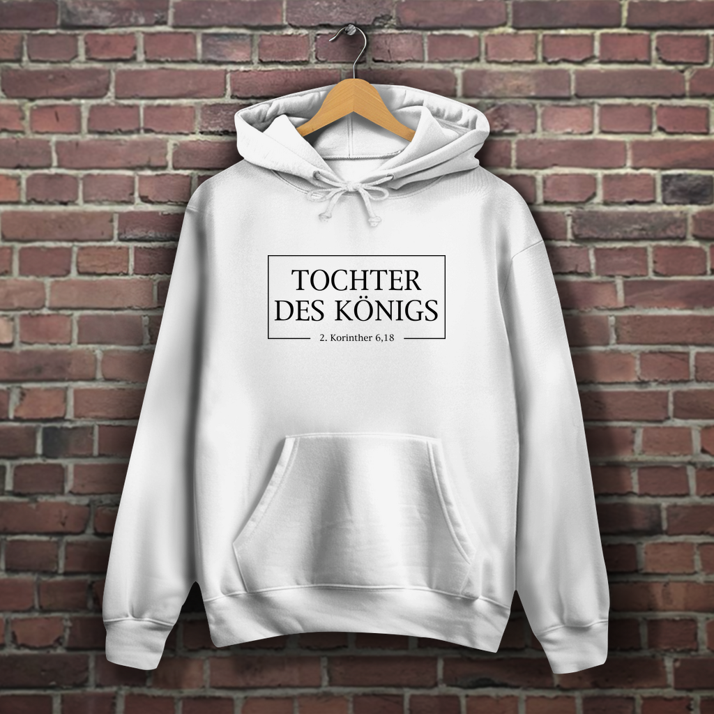 Tochter des Königs Schwarz - Christlicher Damen Hoodie
