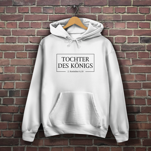 Tochter des Königs Schwarz - Christlicher Damen Hoodie