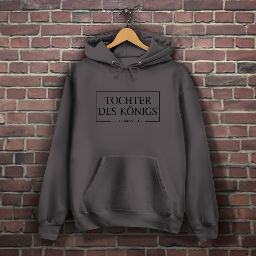 Tochter des Königs Schwarz - Christlicher Damen Hoodie