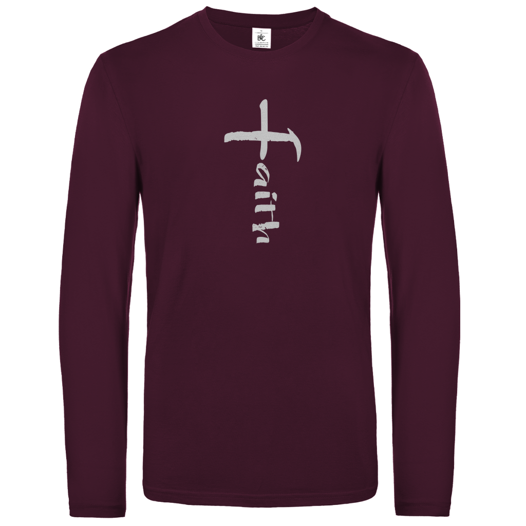 Faith Kreuz christliches Unisex Langarmshirt