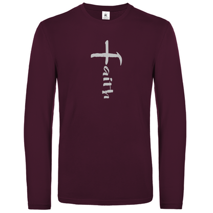 Faith Kreuz christliches Unisex Langarmshirt