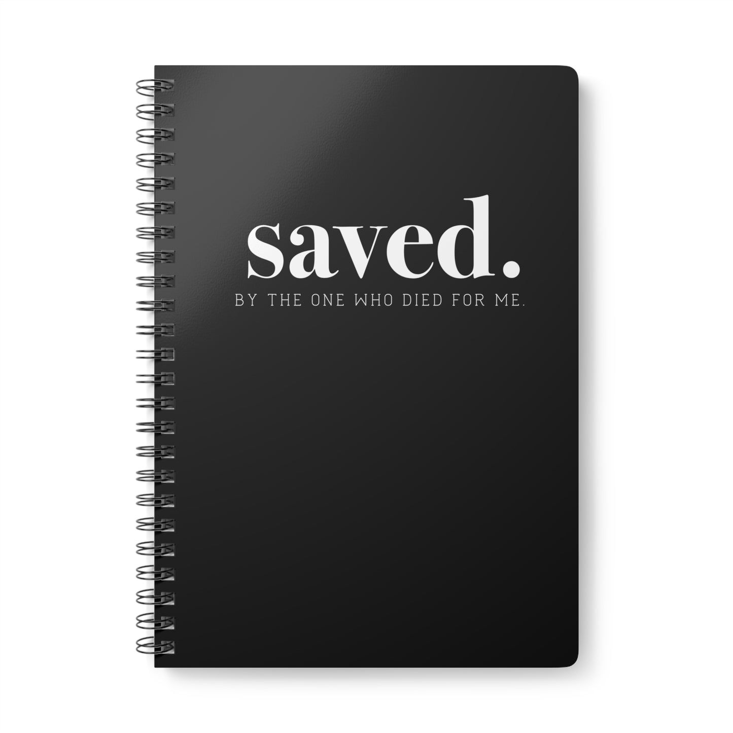 Saved by Grace | Christliches Notizbuch Schwarz | Christliche Geschenke | Gesegnet