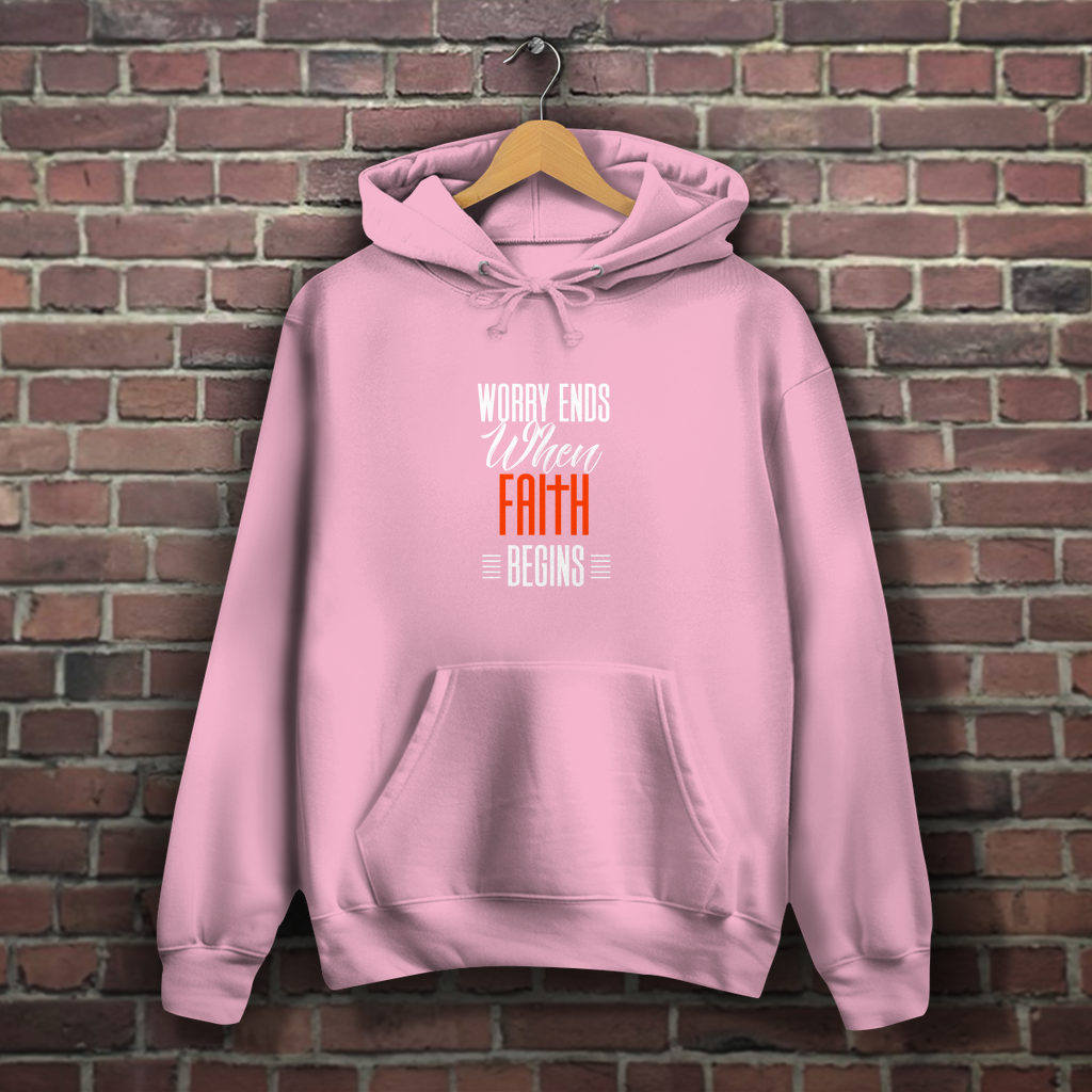 Worry Ends - Christlicher Damen Hoodie