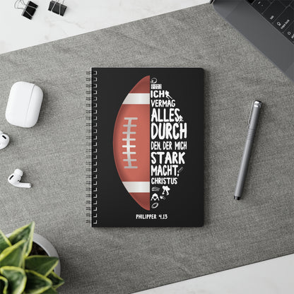 Philipper 4,13 American Football | Christliches Notizbuch | Christliche Geschenke | Gesegnet