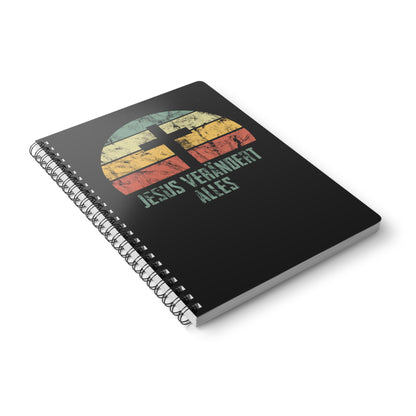 Jesus verändert alles | Christliches Notizbuch Schwarz | Christliche Geschenke | Gesegnet