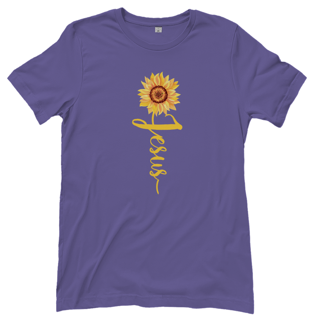 Jesus Sonnenblume christliches Damen T-Shirt