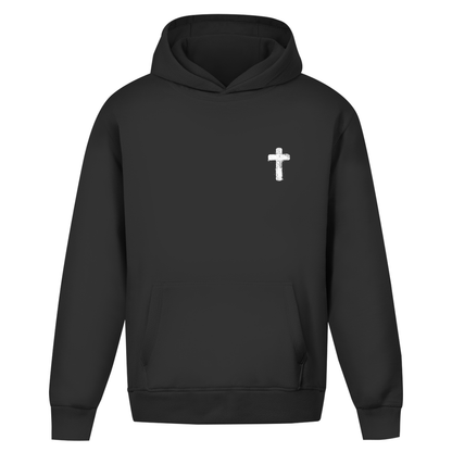 Oversize Hoodie Ohne Kordel Cross Front