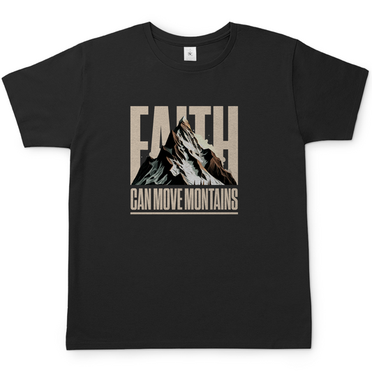 Faith can move Mountains christliches Herren T-Shirt