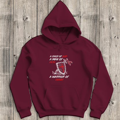 Child of God Man of Faith Warrior of Christ - Christlicher Herren Hoodie