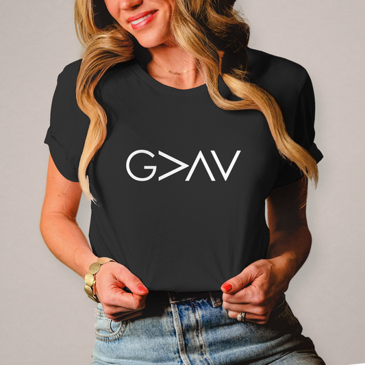 God is Greater Than The Highs christliches Damen T-Shirt