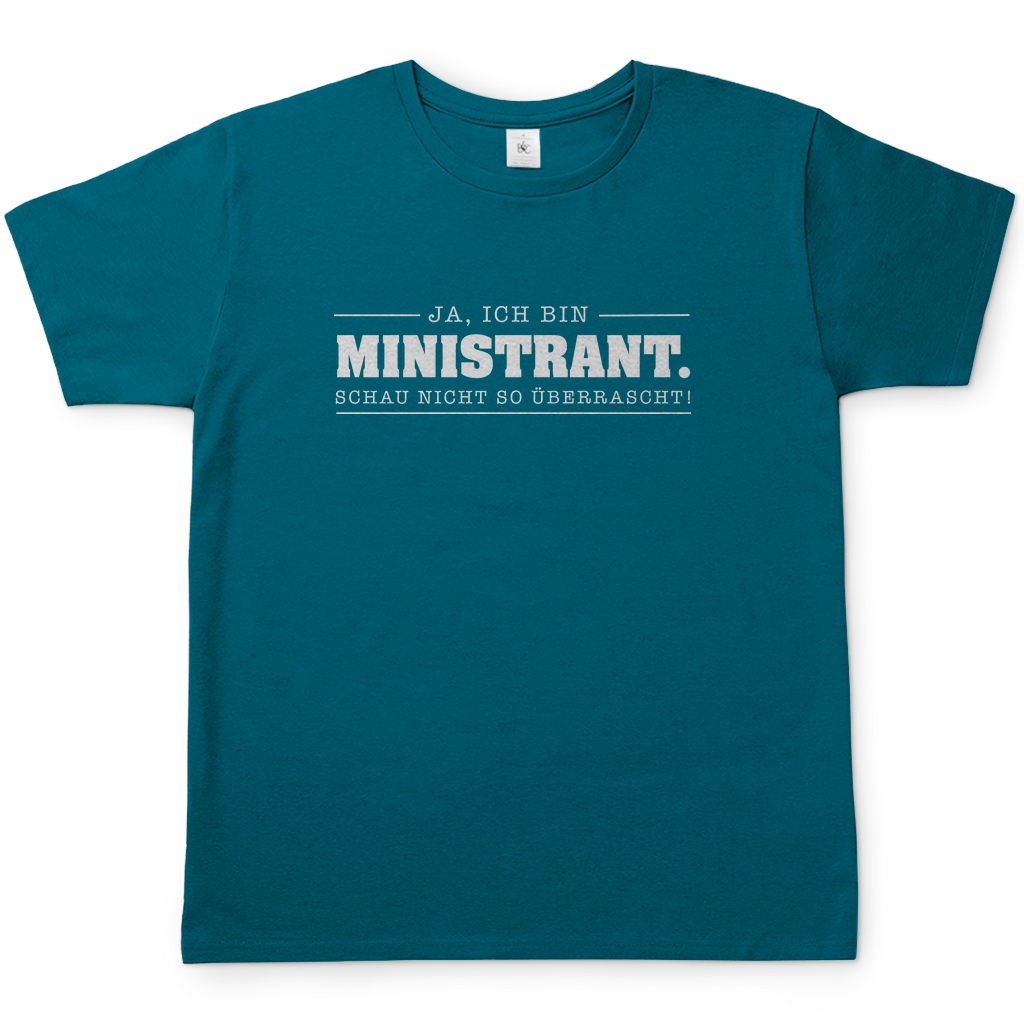 Ja, ich bin Ministrant Schau nicht so überrascht christliches Herren T-Shirt