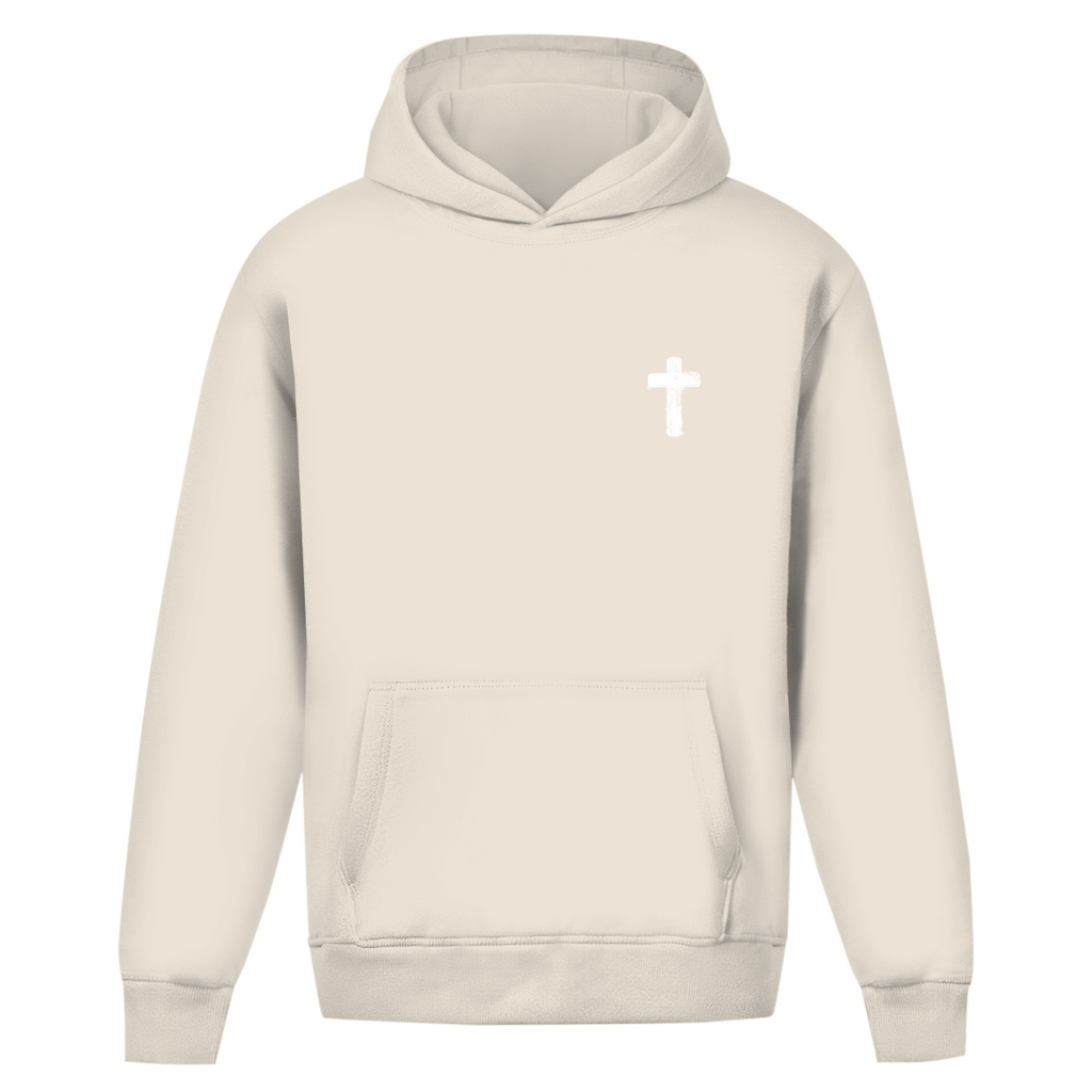 Oversize Hoodie Ohne Kordel Cross Front