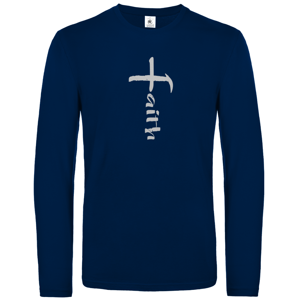 Faith Kreuz christliches Unisex Langarmshirt