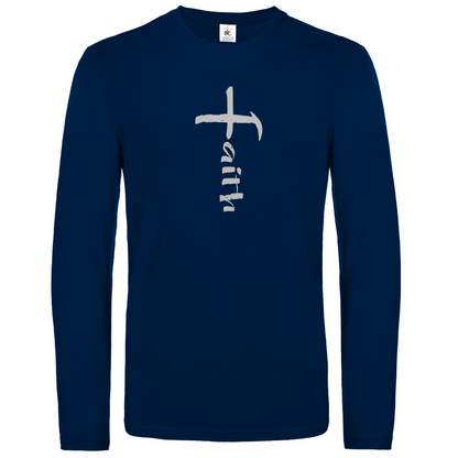 Faith Kreuz christliches Unisex Langarmshirt