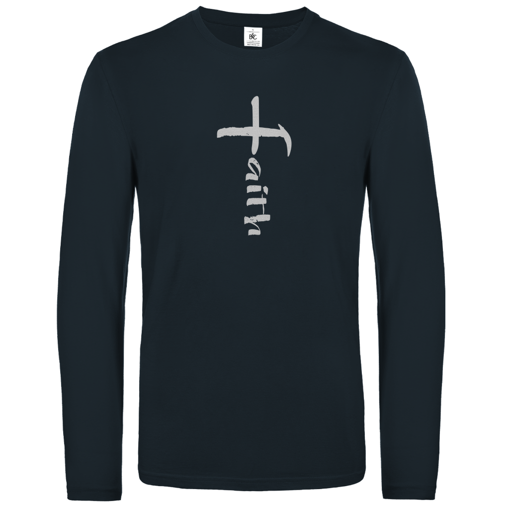 Faith Kreuz christliches Unisex Langarmshirt