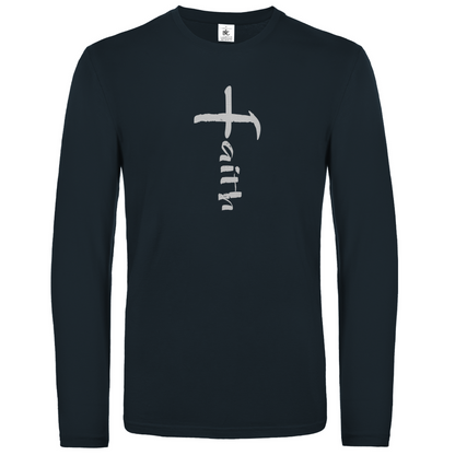 Faith Kreuz christliches Unisex Langarmshirt